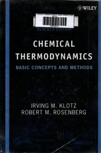 Chemical thermodynamics basic concepts and methods 7th edition