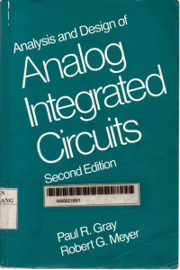Analysis and design of analog integrated circuits 2nd edition