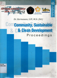 Community, sustainable and clean development proceedings