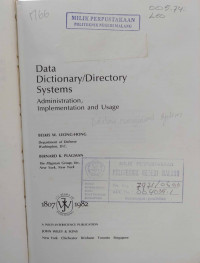 Data Dictionary/Directory System: Administration, Implementation and Usage