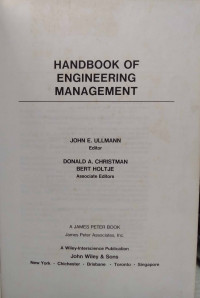 Handbook of engineering management