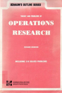 Theory and problems of operations research