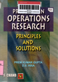 Problem in operations research: principles and solutions 2nd edition