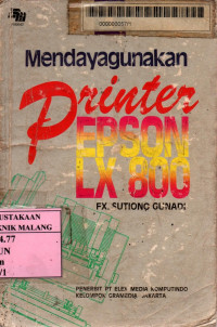 Mendayagunakan printer epson LX 800