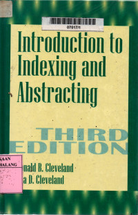 Introduction to indexing and abstracting 3rd edition