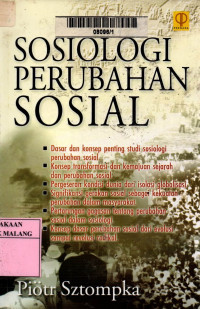 Sosiologi perubahan sosial edisi 1