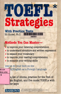 Toefl strategies with practice test