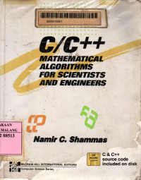 C/C++ mathematical algorithms for scientists and engineers