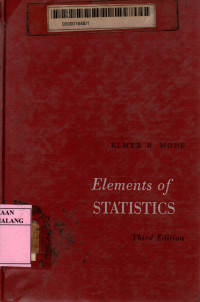 Element of statistics 3rd edition