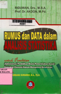 Rumus dan data dalam analisis statistika untuk penelitian