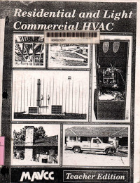 Residential and light commercial HVAC: teacher edition