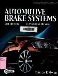 Automotive brake systems: classroom manual 5th edition