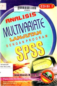 Analisis multivariate lanjutan dengan program spss edisi 1