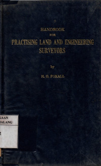 Handbook for practising land and engineering surveyors