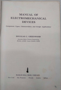Image of Manual of electromechanical devices
