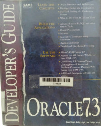 Oracle 7.3 developer's guide first edition