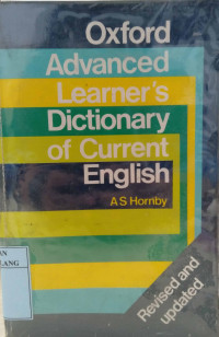 Oxford advanced dictionary of current english