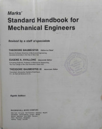 Standard handbook for mechanical engineers
