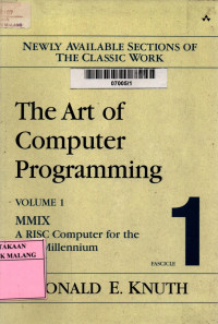 Image of The art of computer programming volume 1