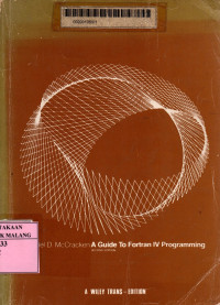 A guide to fortran IV programming 2nd edition