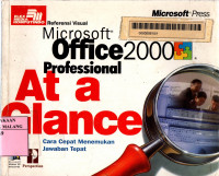 Microsoft office 2000 professional at a glance edisi 1