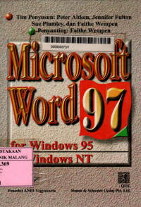 Microsoft word 97 for windows 95 & windows NT