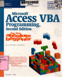 Microsoft access VBA programming for the absolute 2nd edition