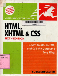 HTML, XHTML and CSS: visual quickstart guide 6th edition