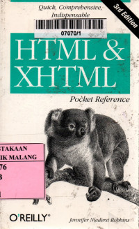 HTML and XHTML: pocket reference 3rd edition