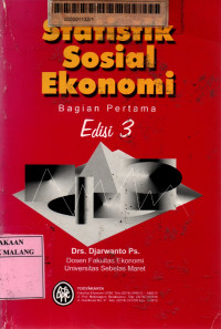 Statistik sosial ekonomi bagian pertama edisi 3