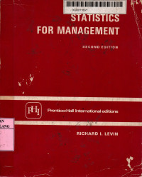 Image of Statistics for management 2nd edition