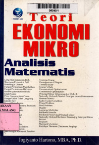 Teori ekonomi mikro: analisis matematis edisi 3