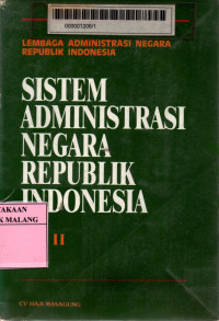 Sistem administrasi negara republik Indonesia jilid II