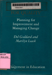 Image of The search for quality: planning for improvement and managing change