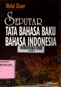 Seputar tata bahasa baku bahasa Indonesia