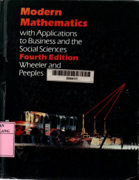 Modern mathematics with applications to business and the social sciences 4th edition