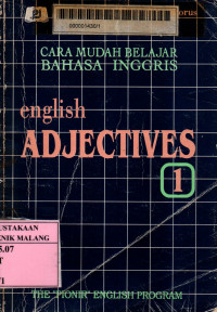 Cara mudah belajar bahasa Inggris: English adjectives 1