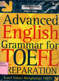 Image of Advanced english grammar for TOELF preparation