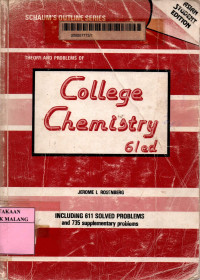 Schaum's outline of theory and problems of college chemistry 6th edition