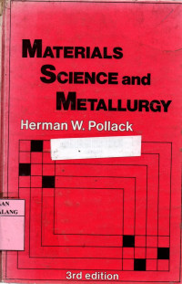 Materials science and metallurgy 3rd edition