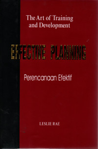 Image of The art of training and development effective planning (perencanaan efektif)