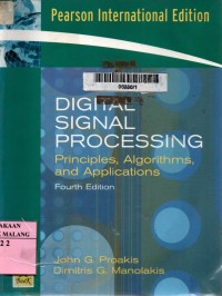 Digital signal processing: principles, algorithms, and applications 4th edition