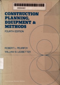 Construction planning, equipment and methods 4th edition