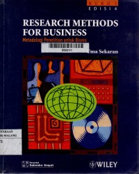 Research methods for business = metodologi penelitian untuk bisnis buku 1 edisi 4
