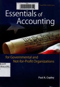 Essentials of accounting for governmental and not-for-profit organizatons 12 edition