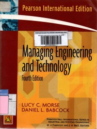 Managing engineering and technology 4th edition